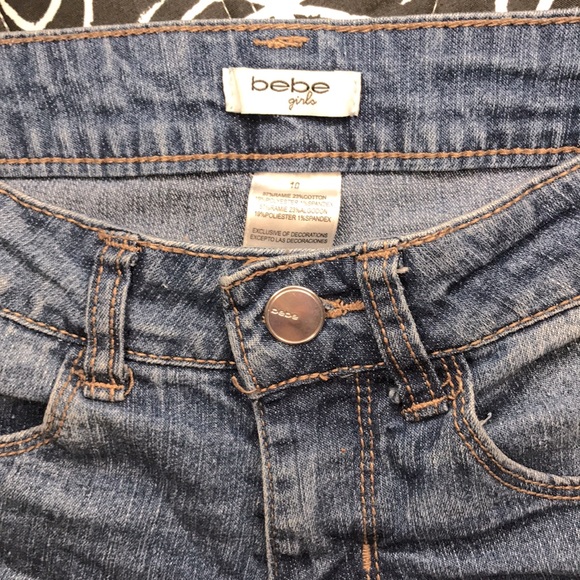 Bebe Girls Sz 10 Embroidered Shorts - Picture 3 of 7